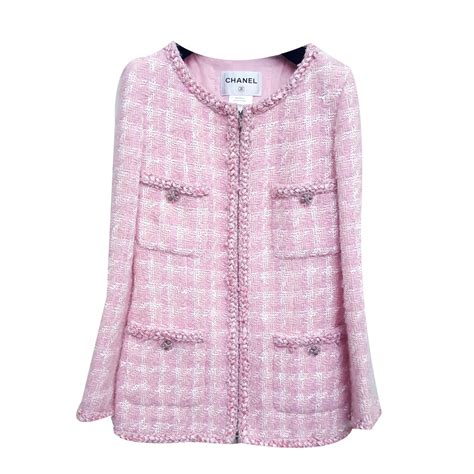 tweed coat chanel|Chanel tweed jacket pink.